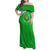 Djibouti Cultural Family Matching Off Shoulder Maxi Dress and Hawaiian Shirt National Emblem, Tribal Motifs and Red Star Symbol of Unity