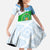 Djibouti Cultural Kid Short Sleeve Dress National Emblem, Tribal Motifs and Red Star Symbol of Unity