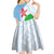Djibouti Cultural Kid Short Sleeve Dress National Emblem, Tribal Motifs and Red Star Symbol of Unity