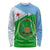 Djibouti Cultural Long Sleeve Shirt National Emblem, Tribal Motifs and Red Star Symbol of Unity