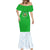 Djibouti Cultural Mermaid Dress National Emblem, Tribal Motifs and Red Star Symbol of Unity