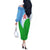 Djibouti Cultural Off The Shoulder Long Sleeve Dress National Emblem, Tribal Motifs and Red Star Symbol of Unity