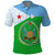 Djibouti Cultural Polo Shirt National Emblem, Tribal Motifs and Red Star Symbol of Unity