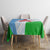 Djibouti Cultural Tablecloth National Emblem, Tribal Motifs and Red Star Symbol of Unity
