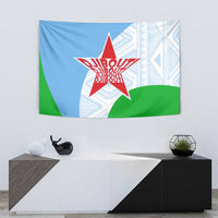Djibouti Cultural Tapestry National Emblem, Tribal Motifs and Red Star Symbol of Unity