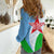 Djibouti Cultural Women Casual Shirt National Emblem, Tribal Motifs and Red Star Symbol of Unity
