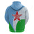 Djibouti Cultural Zip Hoodie National Emblem, Tribal Motifs and Red Star Symbol of Unity