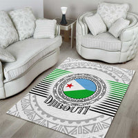Djibouti Roots Area Rug Urban Streetwear with African Tribal Design & Patriotic Elements