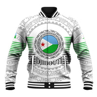 Djibouti Roots Baseball Jacket Urban Streetwear with African Tribal Design & Patriotic Elements