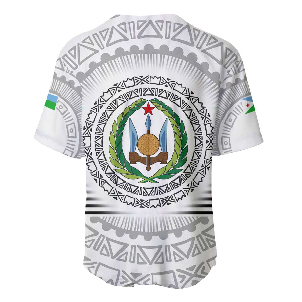 Djibouti Roots Baseball Jersey Urban Streetwear with African Tribal Design & Patriotic Elements