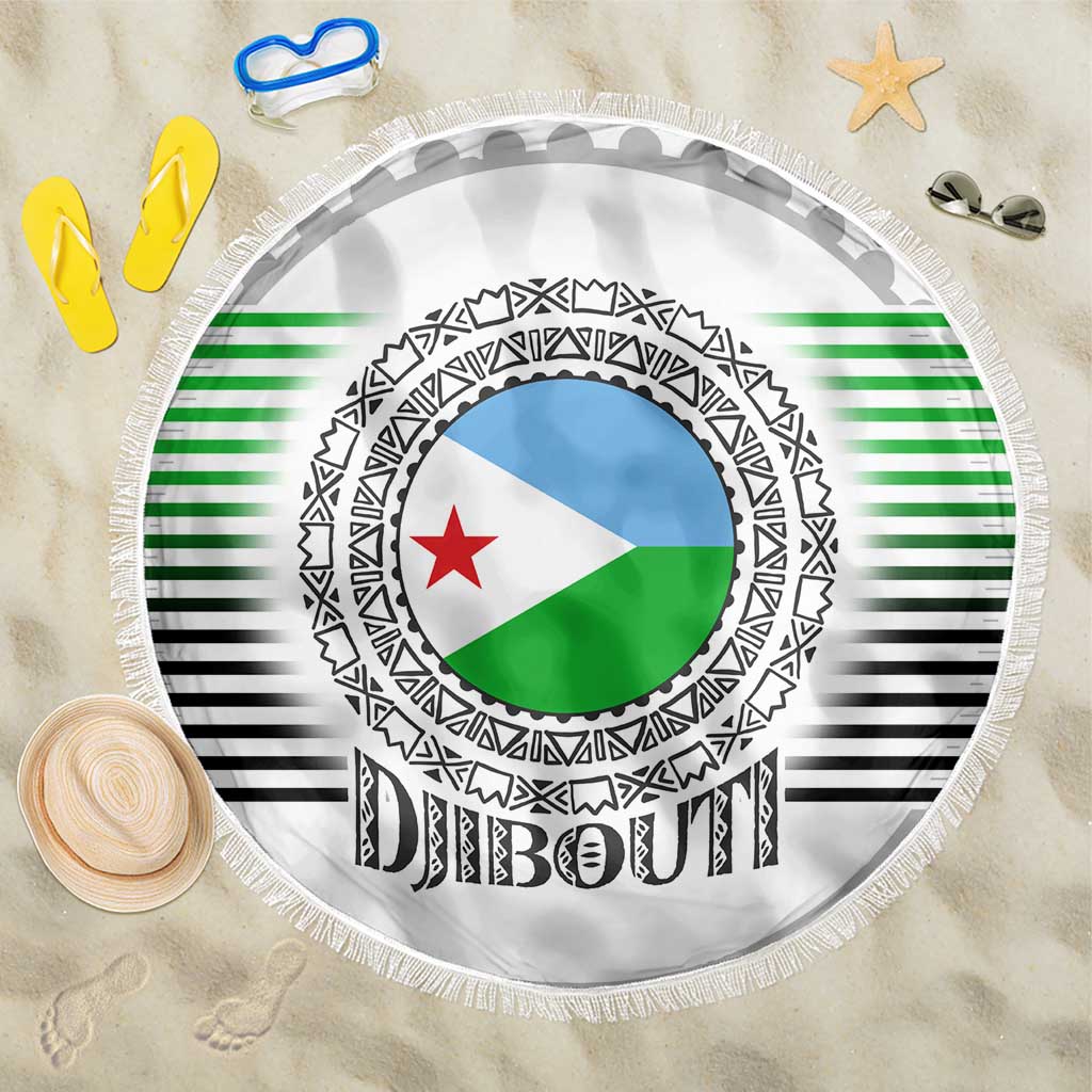Djibouti Roots Beach Blanket Urban Streetwear with African Tribal Design & Patriotic Elements