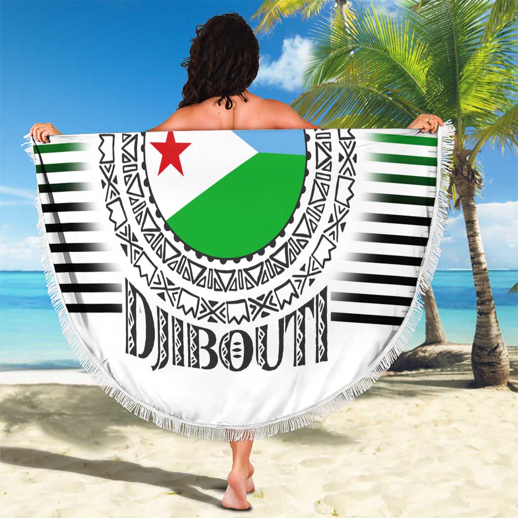 Djibouti Roots Beach Blanket Urban Streetwear with African Tribal Design & Patriotic Elements