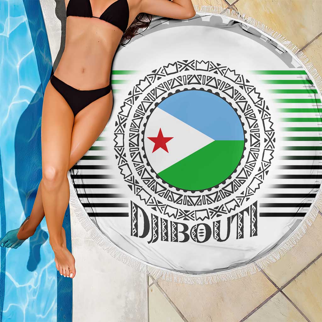 Djibouti Roots Beach Blanket Urban Streetwear with African Tribal Design & Patriotic Elements