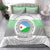 Djibouti Roots Bedding Set Urban Streetwear with African Tribal Design & Patriotic Elements