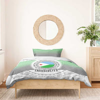 Djibouti Roots Bedding Set Urban Streetwear with African Tribal Design & Patriotic Elements