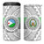 Djibouti Roots 4 in 1 Can Cooler Tumbler Urban Streetwear with African Tribal Design & Patriotic Elements