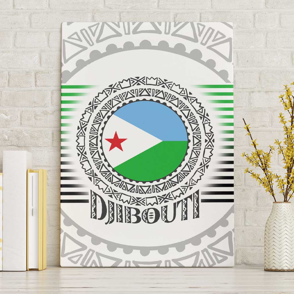 Djibouti Roots Canvas Wall Art Urban Streetwear with African Tribal Design & Patriotic Elements