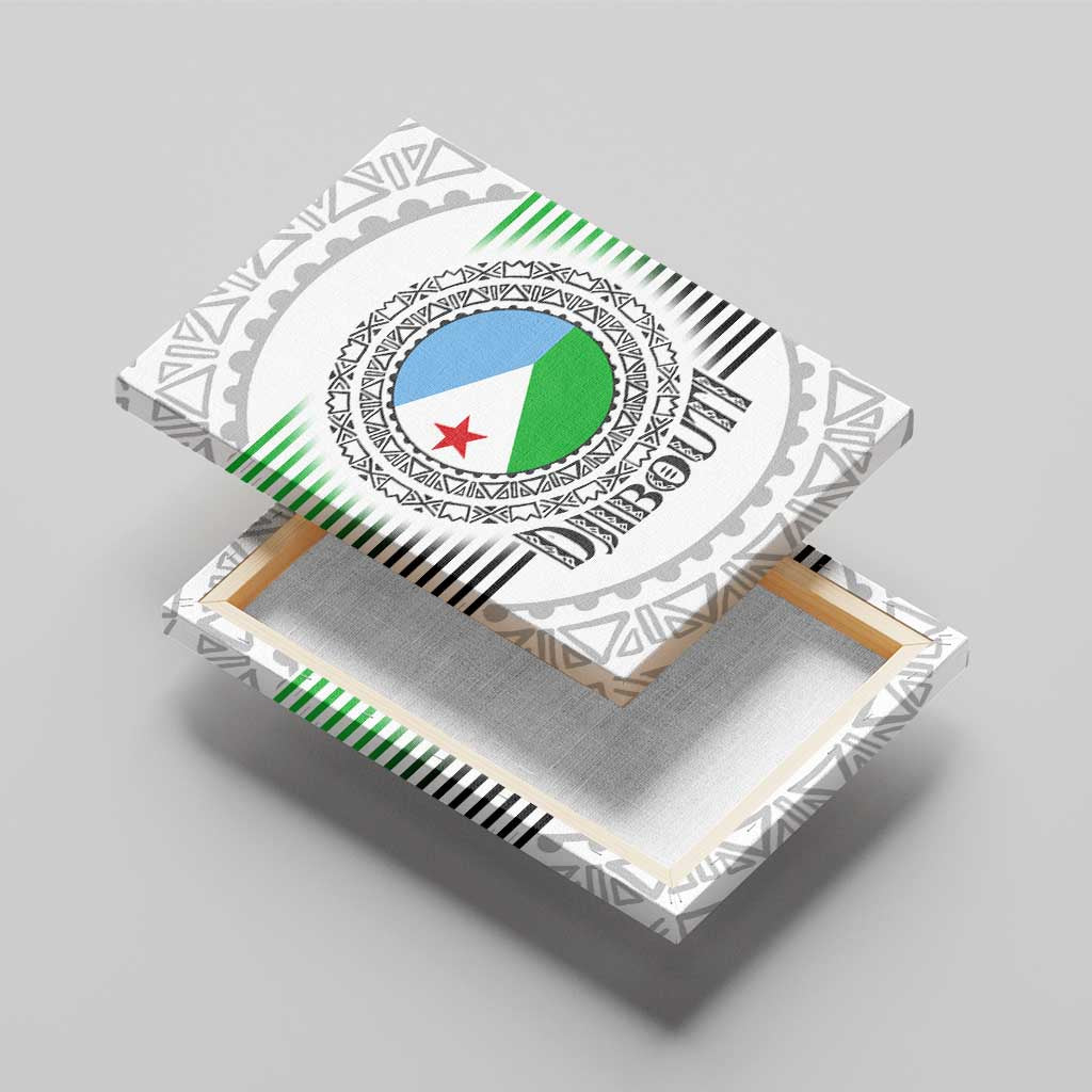 Djibouti Roots Canvas Wall Art Urban Streetwear with African Tribal Design & Patriotic Elements