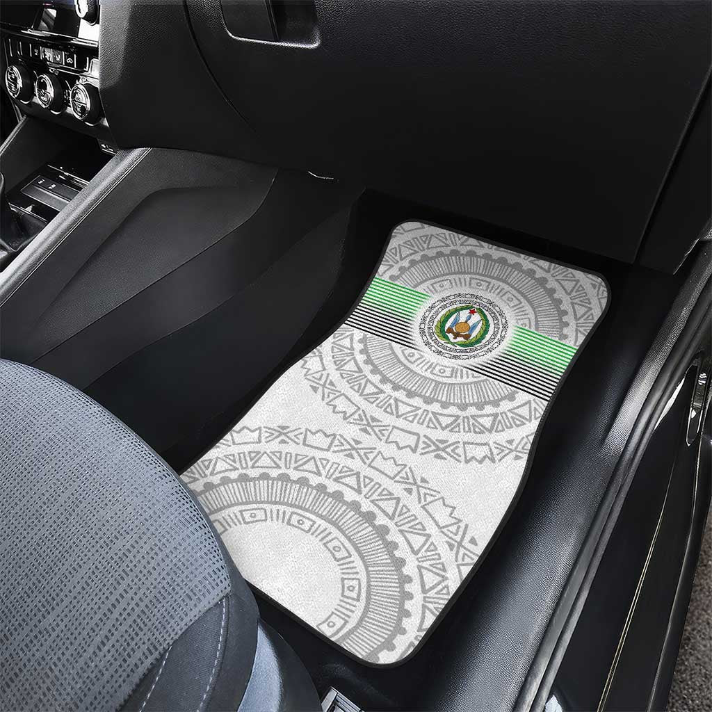 Djibouti Roots Car Mats Urban Streetwear with African Tribal Design & Patriotic Elements