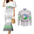 Djibouti Roots Couples Matching Mermaid Dress and Long Sleeve Button Shirt Urban Streetwear with African Tribal Design & Patriotic Elements