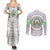 Djibouti Roots Couples Matching Summer Maxi Dress and Long Sleeve Button Shirt Urban Streetwear with African Tribal Design & Patriotic Elements