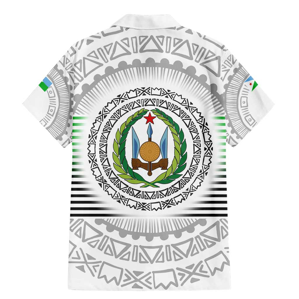 Djibouti Roots Family Matching Mermaid Dress and Hawaiian Shirt Urban Streetwear with African Tribal Design & Patriotic Elements