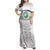 Djibouti Roots Family Matching Off Shoulder Maxi Dress and Hawaiian Shirt Urban Streetwear with African Tribal Design & Patriotic Elements