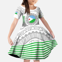 Djibouti Roots Family Matching Puletasi and Hawaiian Shirt Urban Streetwear with African Tribal Design & Patriotic Elements