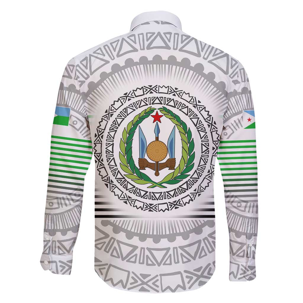 Djibouti Roots Family Matching Short Sleeve Bodycon Dress and Hawaiian Shirt Urban Streetwear with African Tribal Design & Patriotic Elements