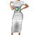 Djibouti Roots Family Matching Short Sleeve Bodycon Dress and Hawaiian Shirt Urban Streetwear with African Tribal Design & Patriotic Elements