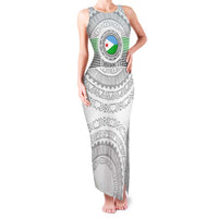 Djibouti Roots Family Matching Tank Maxi Dress and Hawaiian Shirt Urban Streetwear with African Tribal Design & Patriotic Elements