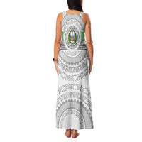 Djibouti Roots Family Matching Tank Maxi Dress and Hawaiian Shirt Urban Streetwear with African Tribal Design & Patriotic Elements