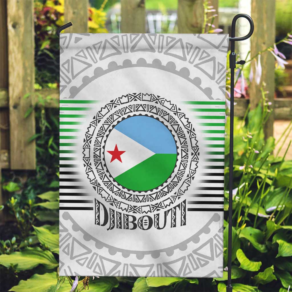 Djibouti Roots Garden Flag Urban Streetwear with African Tribal Design & Patriotic Elements
