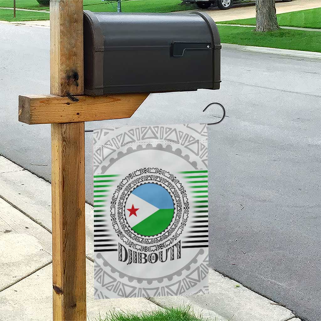 Djibouti Roots Garden Flag Urban Streetwear with African Tribal Design & Patriotic Elements