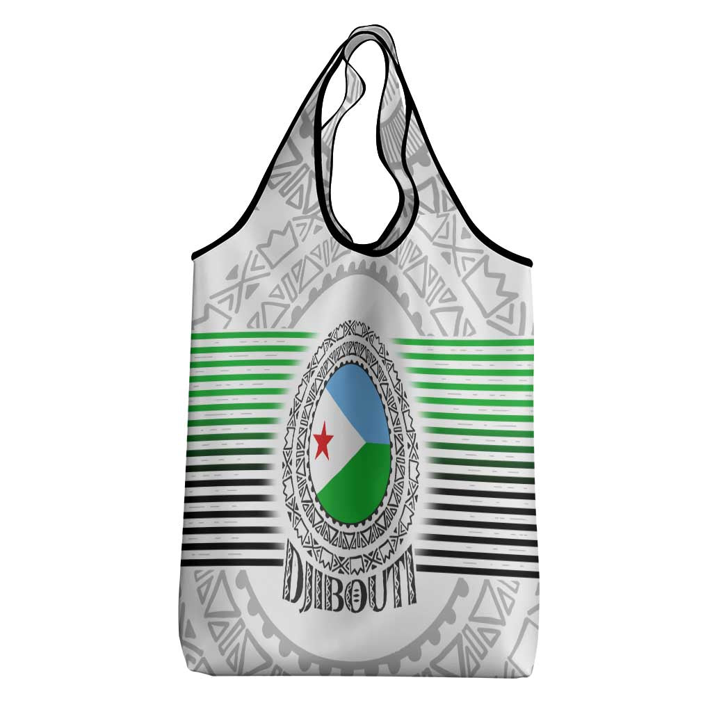 Djibouti Roots Grocery Bag Urban Streetwear with African Tribal Design & Patriotic Elements