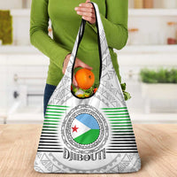 Djibouti Roots Grocery Bag Urban Streetwear with African Tribal Design & Patriotic Elements