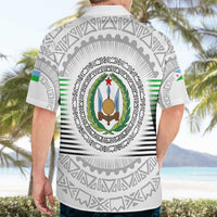 Djibouti Roots Hawaiian Shirt Urban Streetwear with African Tribal Design & Patriotic Elements