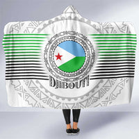 Djibouti Roots Hooded Blanket Urban Streetwear with African Tribal Design & Patriotic Elements