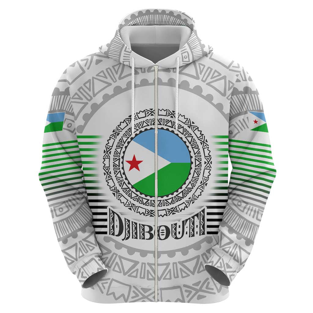 Djibouti Roots Hoodie Urban Streetwear with African Tribal Design & Patriotic Elements