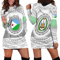 Djibouti Roots Hoodie Dress Urban Streetwear with African Tribal Design & Patriotic Elements