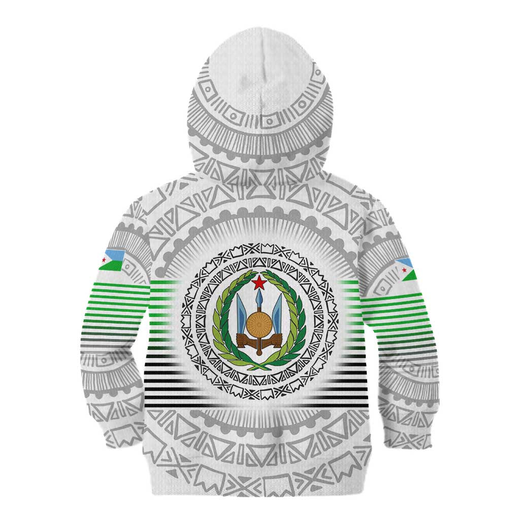 Djibouti Roots Kid Hoodie Urban Streetwear with African Tribal Design & Patriotic Elements