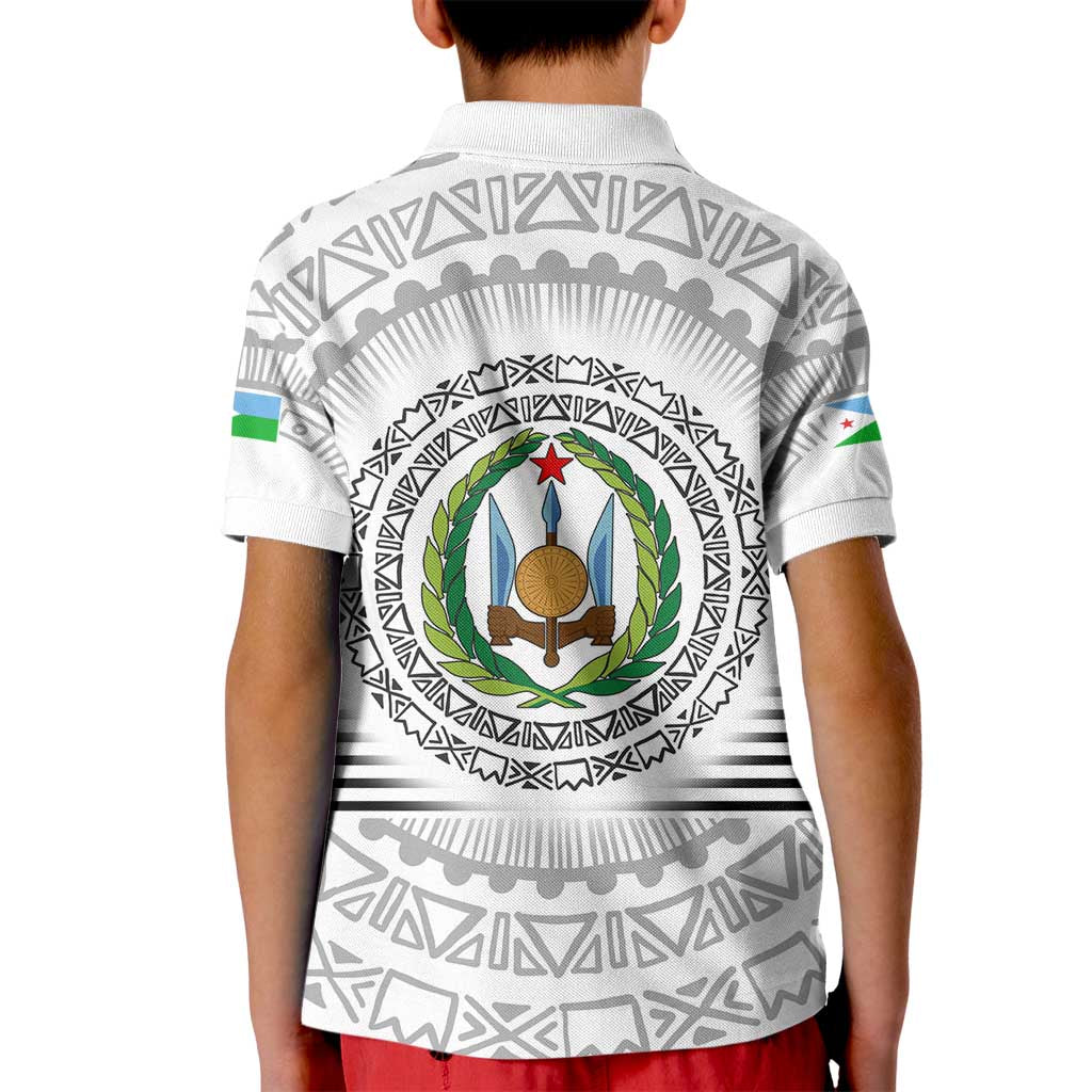 Djibouti Roots Kid Polo Shirt Urban Streetwear with African Tribal Design & Patriotic Elements