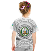 Djibouti Roots Kid T Shirt Urban Streetwear with African Tribal Design & Patriotic Elements