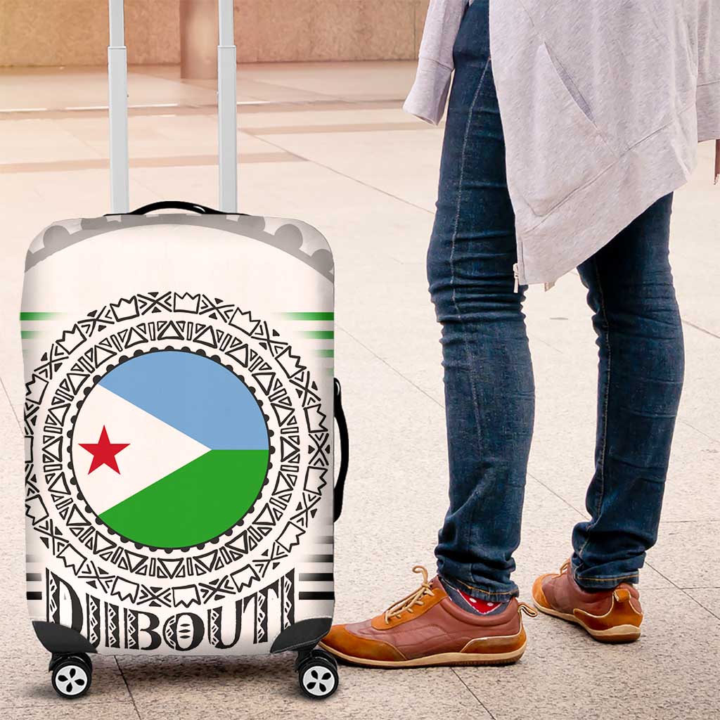 Djibouti Roots Luggage Cover Urban Streetwear with African Tribal Design & Patriotic Elements
