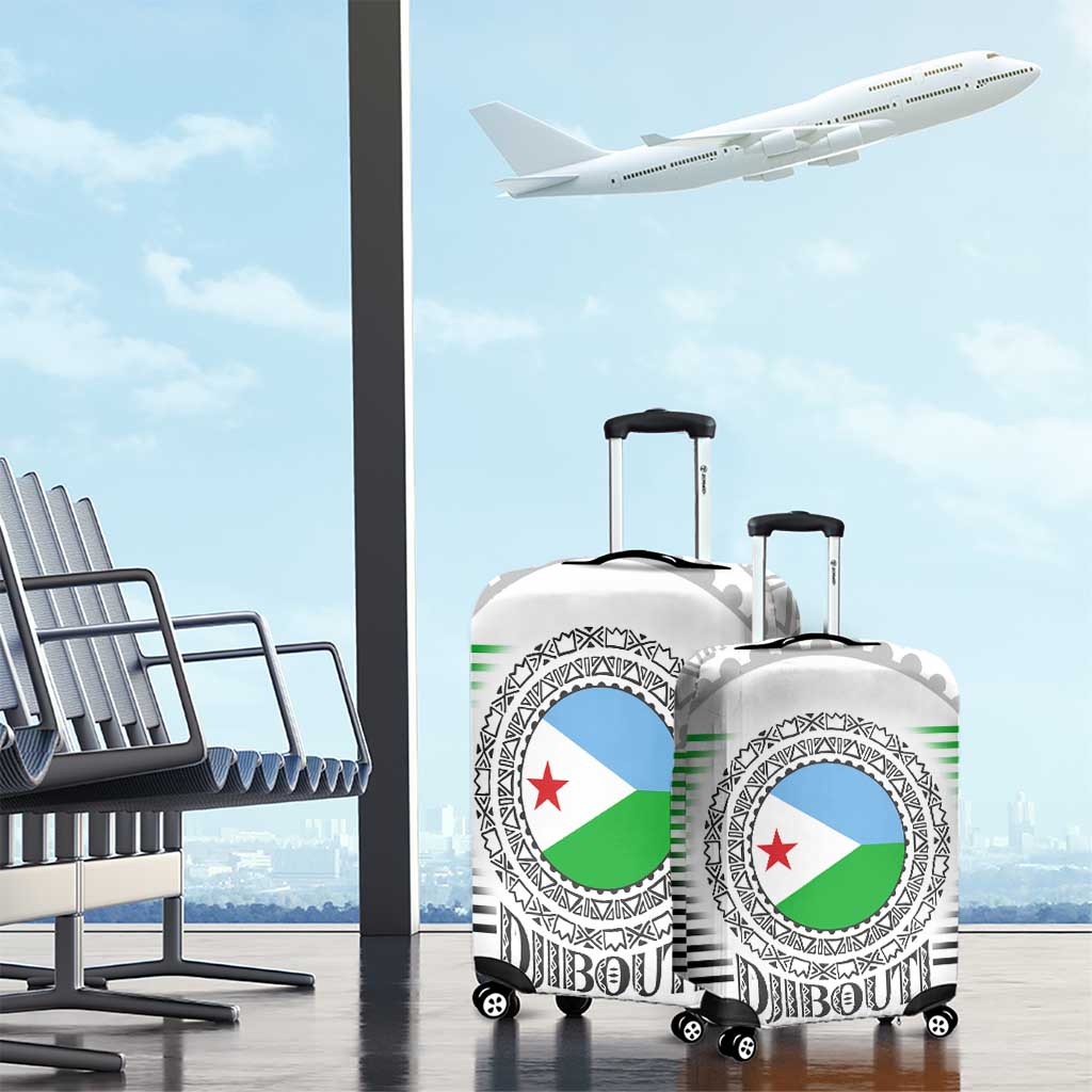 Djibouti Roots Luggage Cover Urban Streetwear with African Tribal Design & Patriotic Elements