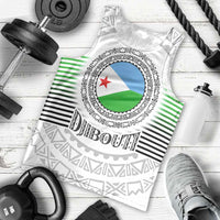 Djibouti Roots Men Tank Top Urban Streetwear with African Tribal Design & Patriotic Elements