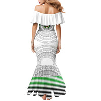 Djibouti Roots Mermaid Dress Urban Streetwear with African Tribal Design & Patriotic Elements