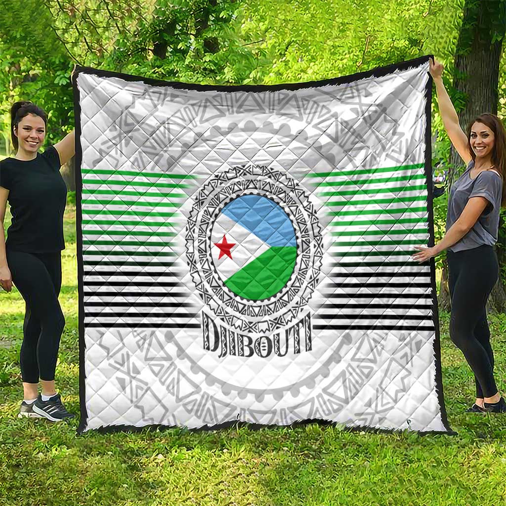 Djibouti Roots Quilt Urban Streetwear with African Tribal Design & Patriotic Elements