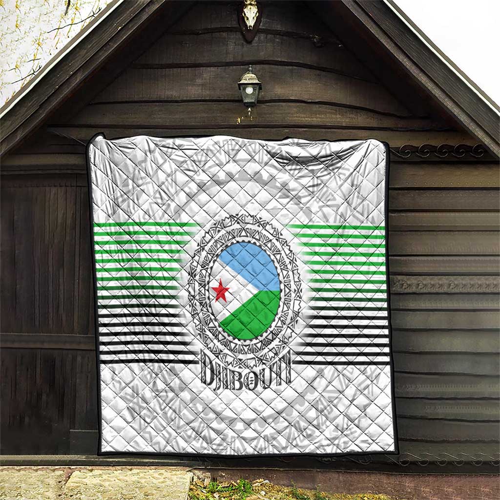 Djibouti Roots Quilt Urban Streetwear with African Tribal Design & Patriotic Elements