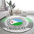 Djibouti Roots Round Carpet Urban Streetwear with African Tribal Design & Patriotic Elements